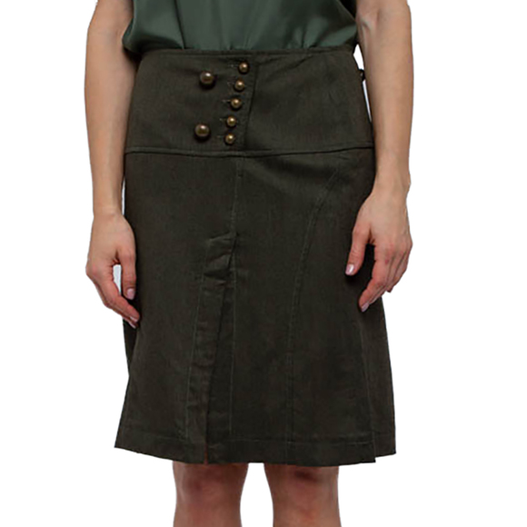 Compagnia Italiana Skirt Women size 31 Dark Olive Green - Picture 1 of 4
